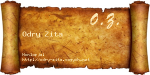 Odry Zita névjegykártya